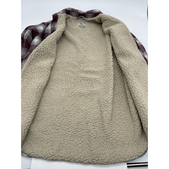 G.H. Bass & CO Sherpa Lined Flannel Jacket Size XS Red/Burgandy Plaid Women's - Picture 3 of 11